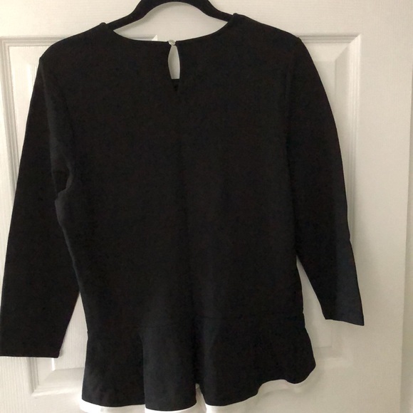 Lauren by Ralph Laure black peplum top - Picture 4 of 5